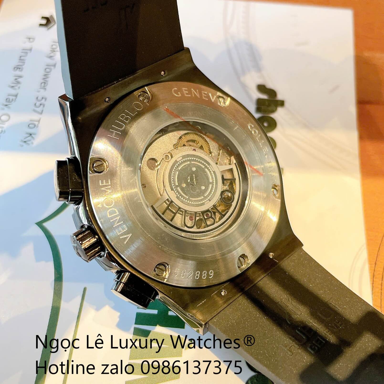 Đồng Hồ Nam Hublot Classic Fusion Automatic Dây Cao Su Đen 5 Kim Vỏ Đen Size 42mm