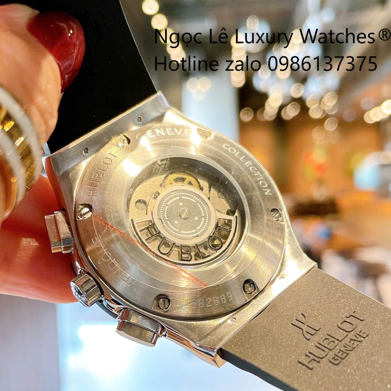 Đồng Hồ Nam Hublot Classic Fusion Automatic Dây Cao Su Đen Viền Thép Đen Size 42mm