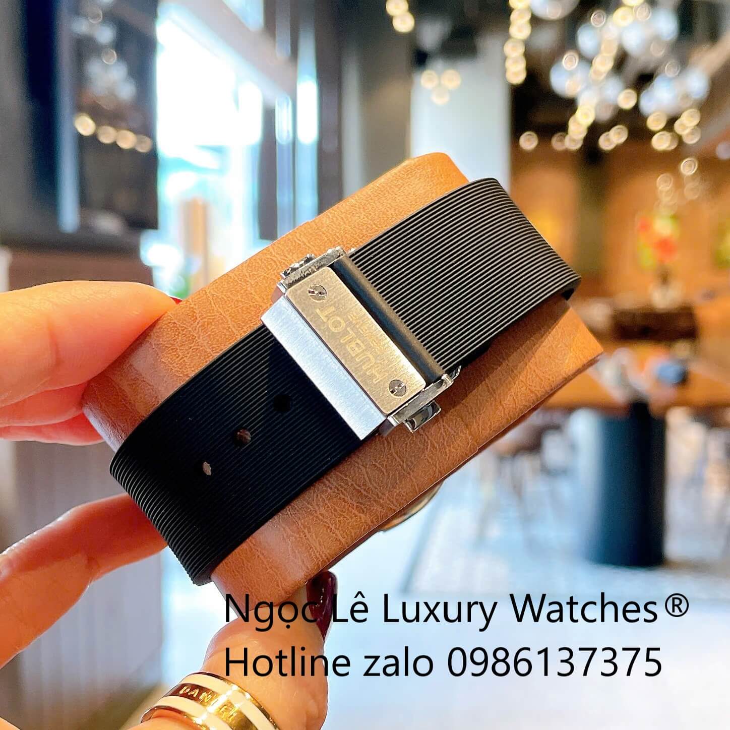 Đồng Hồ Nam Hublot Classic Fusion Automatic Dây Cao Su Đen Viền Thép Đen Size 42mm