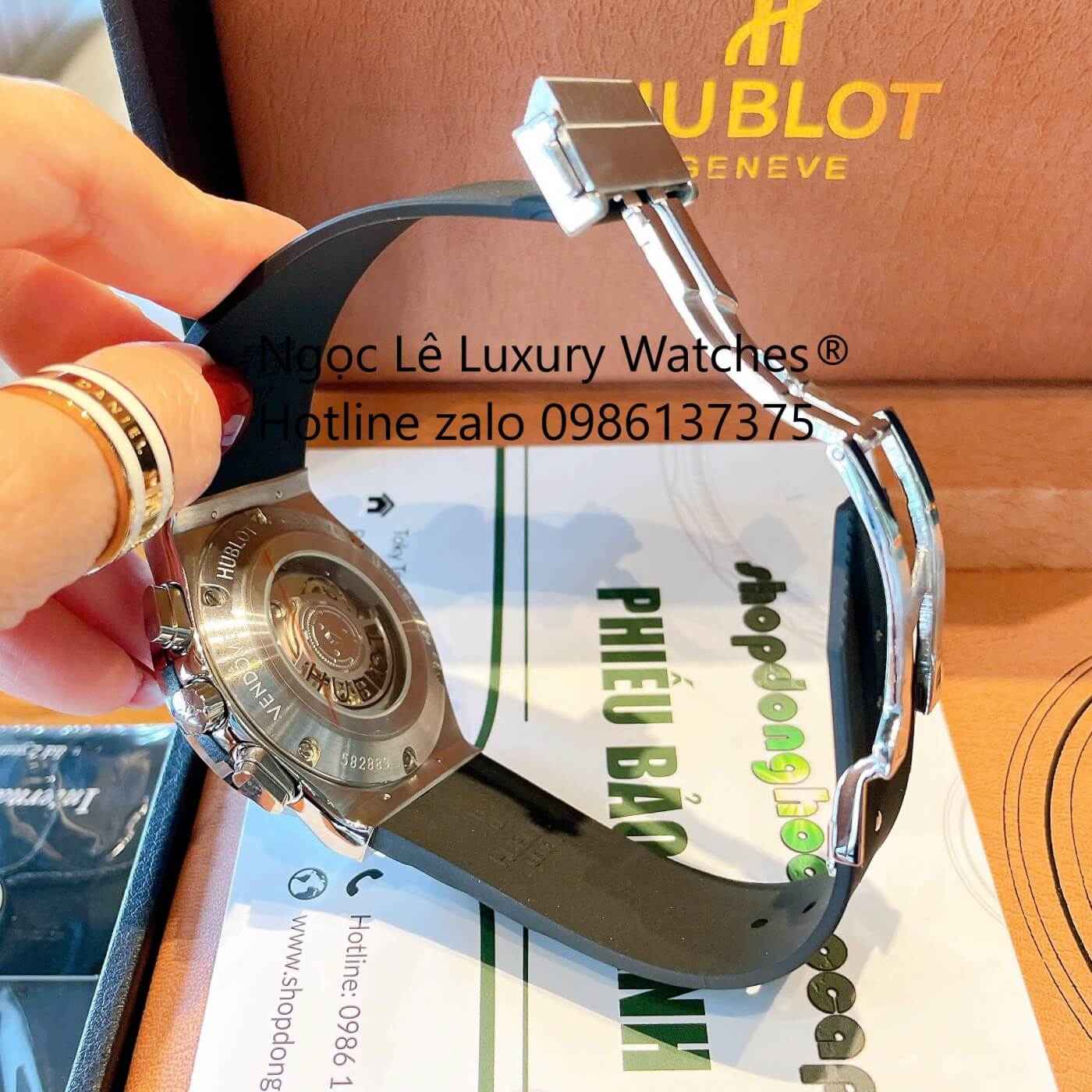 Đồng Hồ Nam Hublot Classic Fusion Automatic Dây Cao Su Đen 5 Kim Vỏ Silver Size 42mm