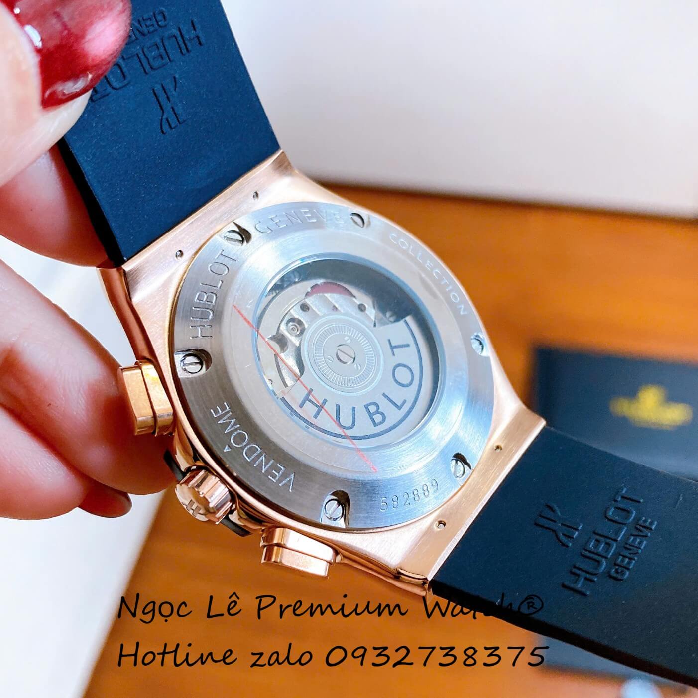 Đồng Hồ Nam Hublot Classic Fusion Automatic Dây Cao Su Đen Vỏ Rose Gold Size 42mm