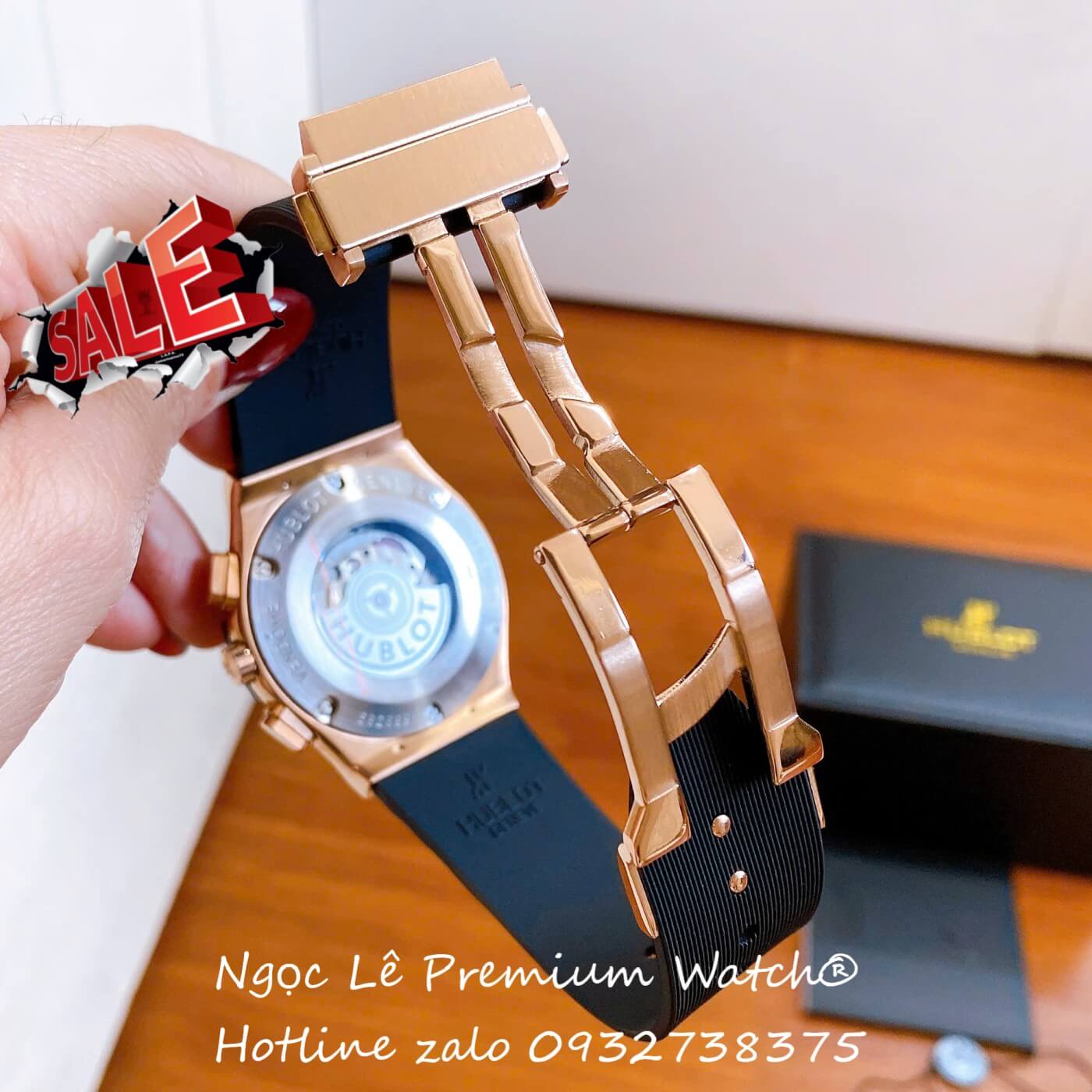 Đồng Hồ Nam Hublot Classic Fusion Automatic Dây Cao Su Đen Vỏ Rose Gold Size 42mm
