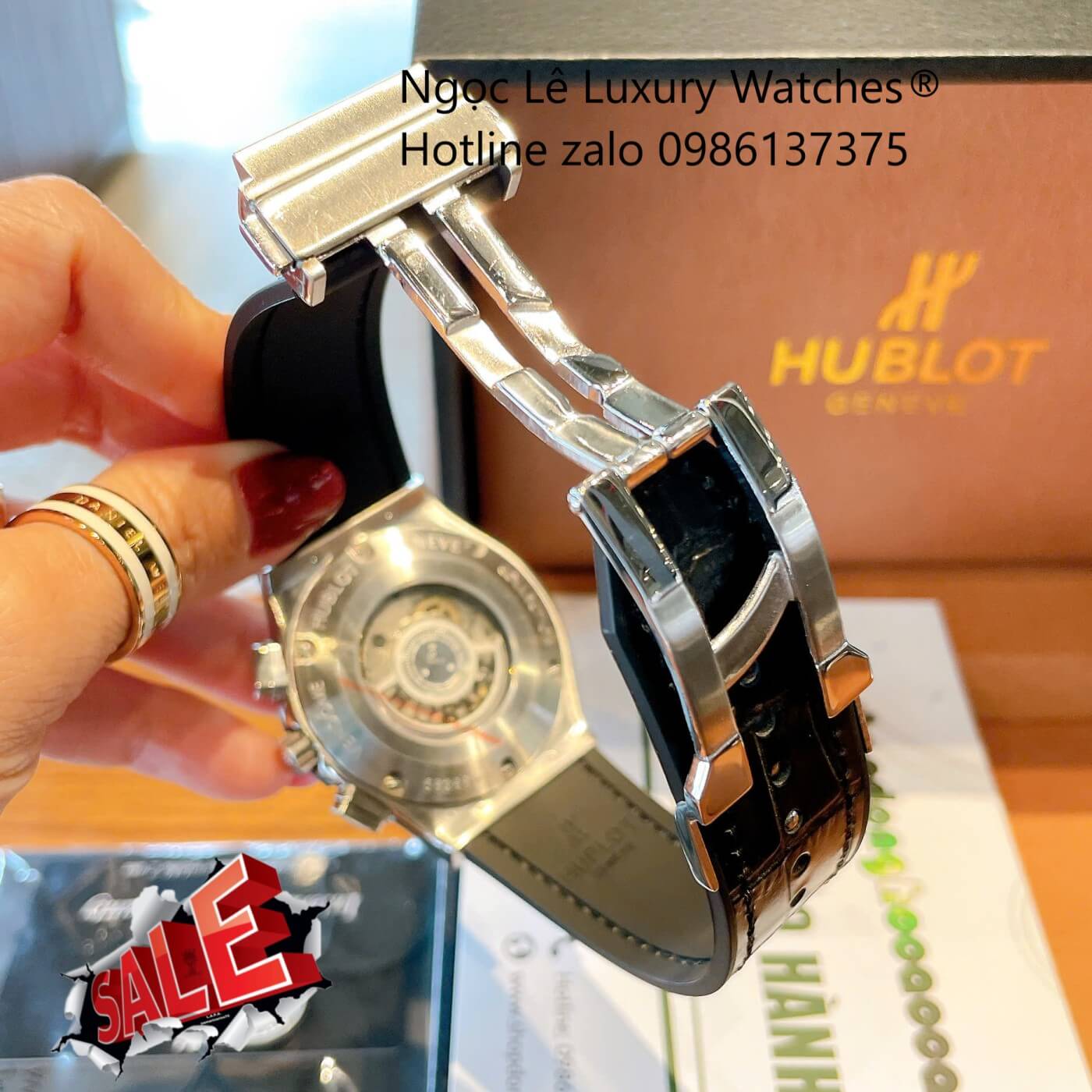 Đồng Hồ Nam Hublot Classic Fusion Automatic Dây Da Đen Vỏ Thép Silver Size 42mm