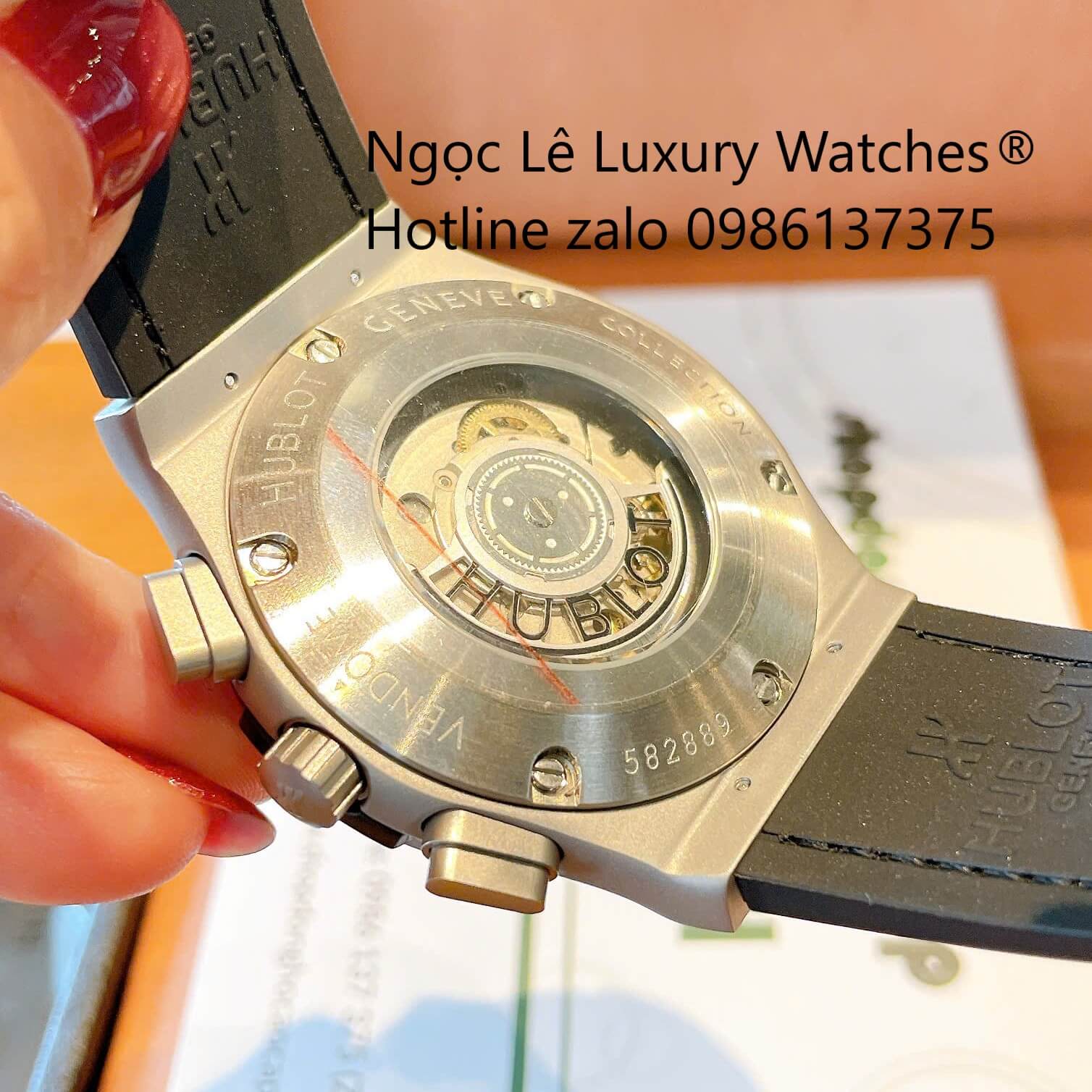 Đồng Hồ Nam Hublot Classic Fusion Automatic Dây Da Xám Vỏ Thép Mờ Silver Size 42mm