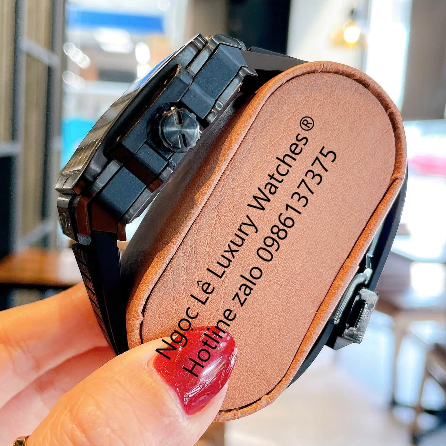 Đồng Hồ Nam Hublot Square Bang Unico Automatic Dây Cao Su Đen Vỏ Thép Đen Size 42mm