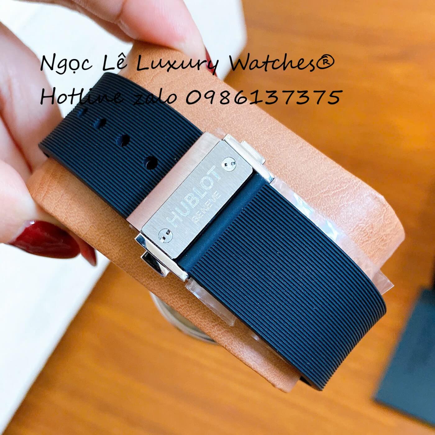 Đồng Hồ Nam Hublot Classic Fusion Automatic Dây Cao Su Đen Mặt Trắng Vỏ Silver Size 42mm