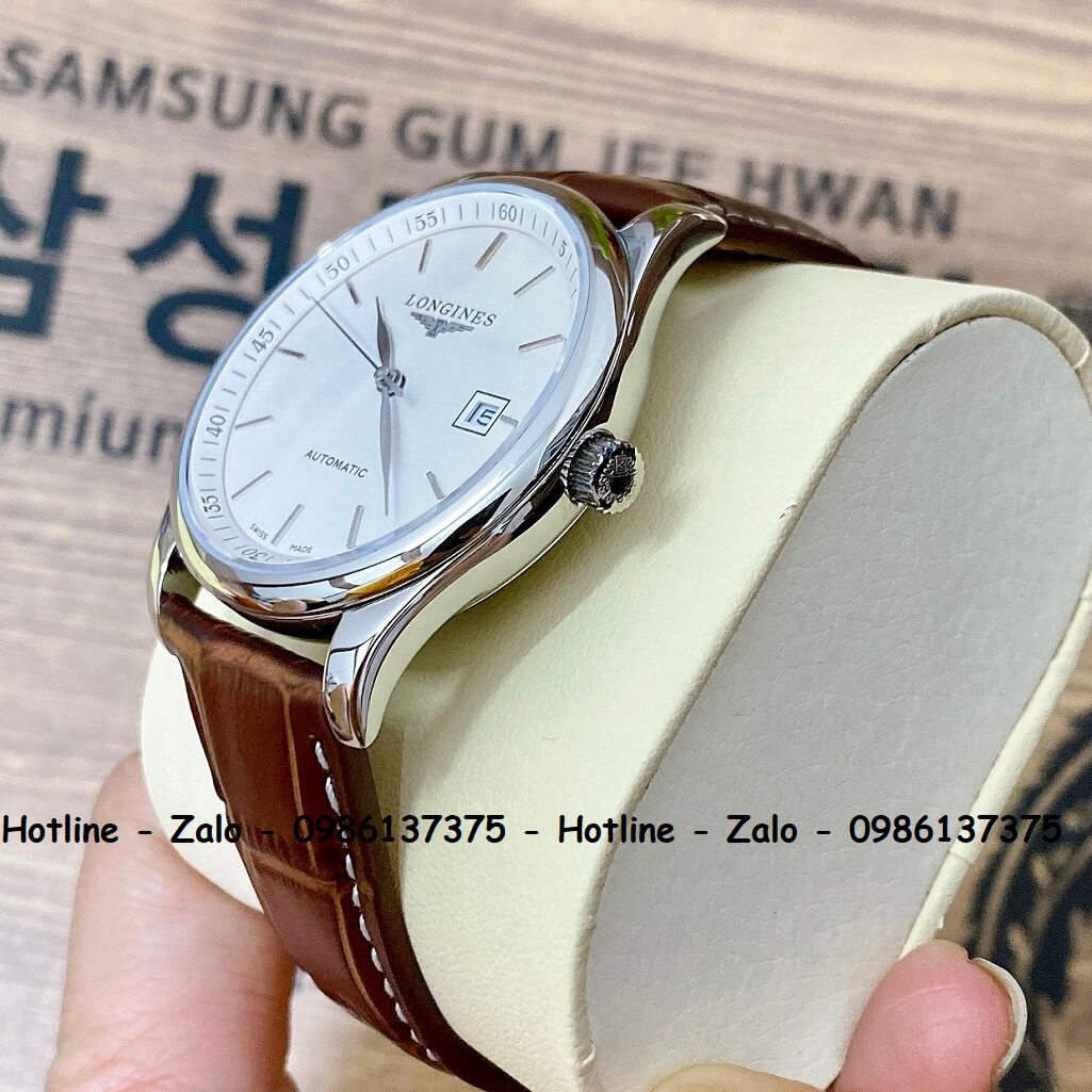 Đồng Hồ Longines Automatic Nam Siêu Cấp Dây Da Nâu 40mm