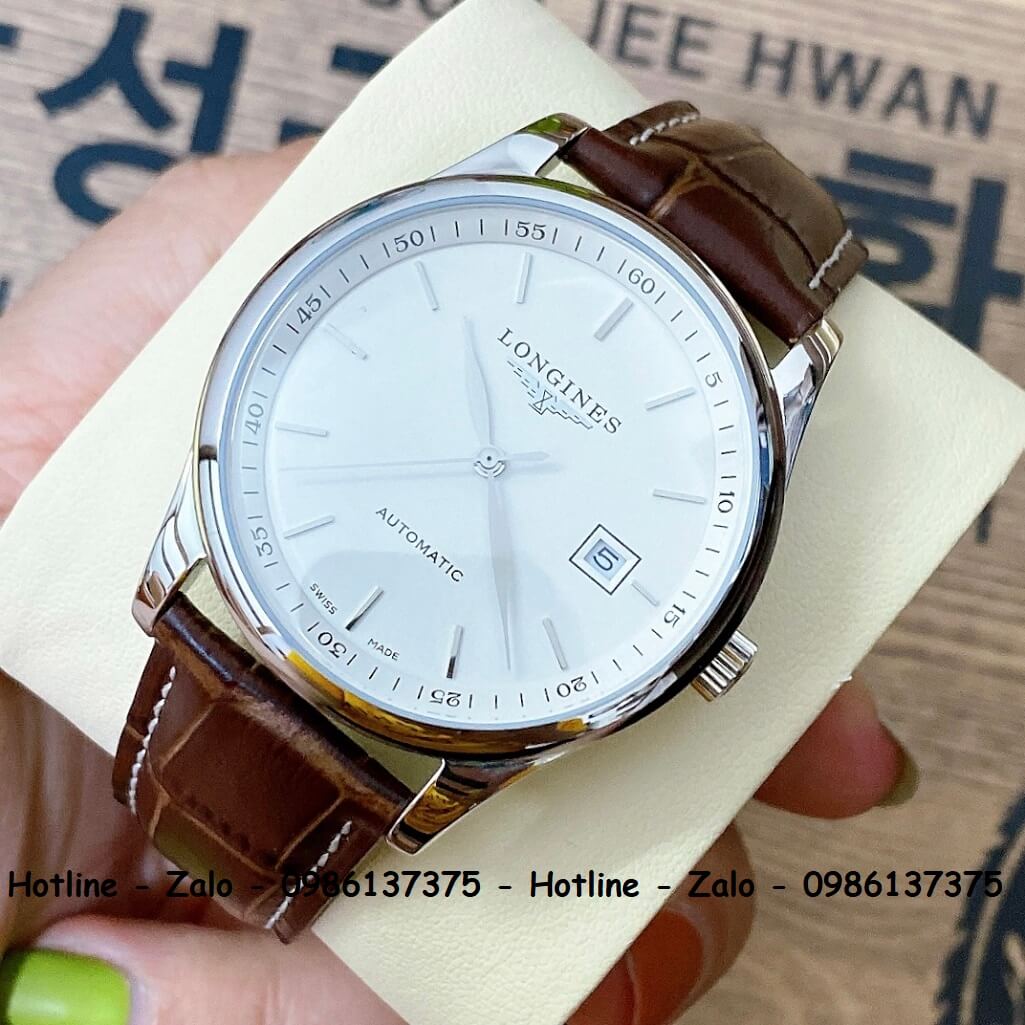 Đồng Hồ Longines Automatic Nam Siêu Cấp Dây Da Nâu 40mm