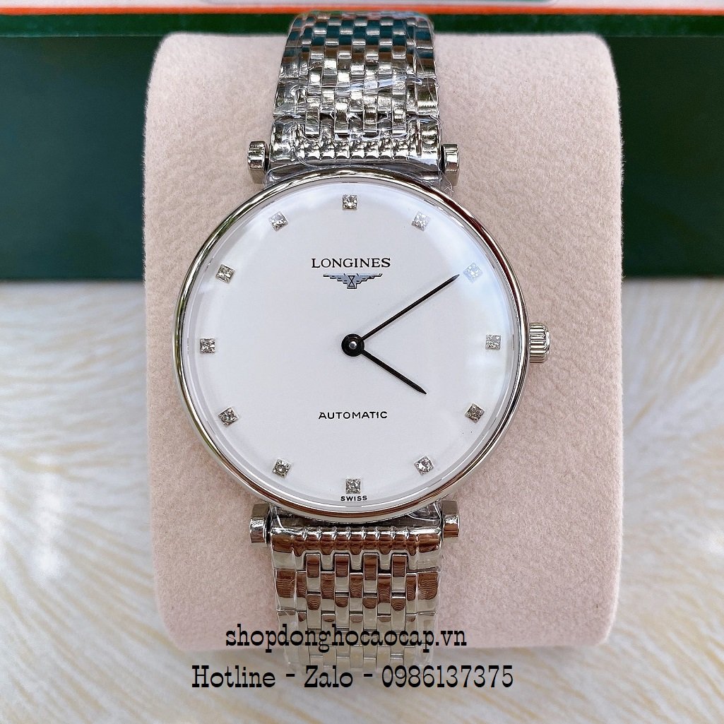 Đồng Hồ Nam Longines Automatic Bạc Trắng 38mm