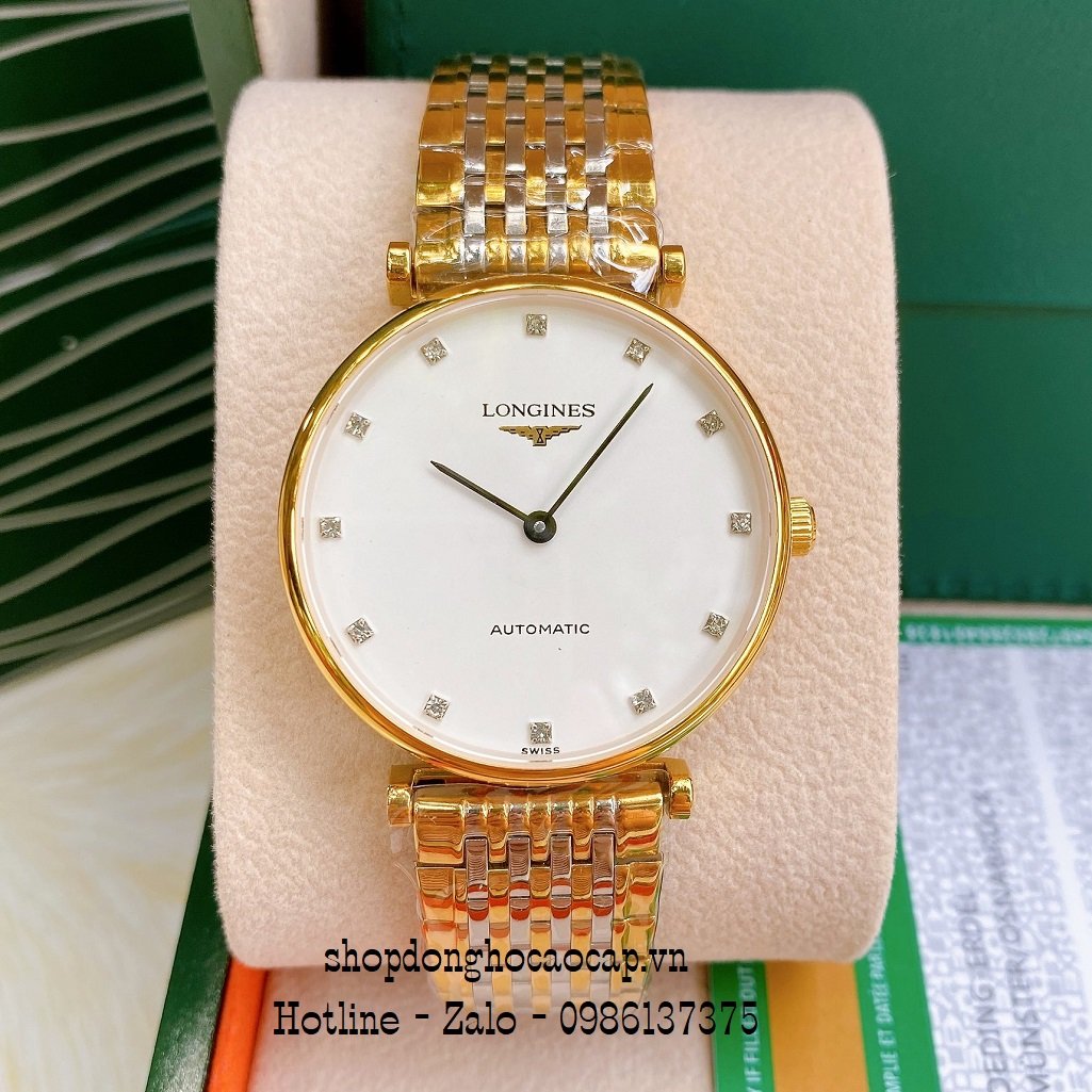 Đồng Hồ Nam Longines Automatic Demi Trắng 38mm