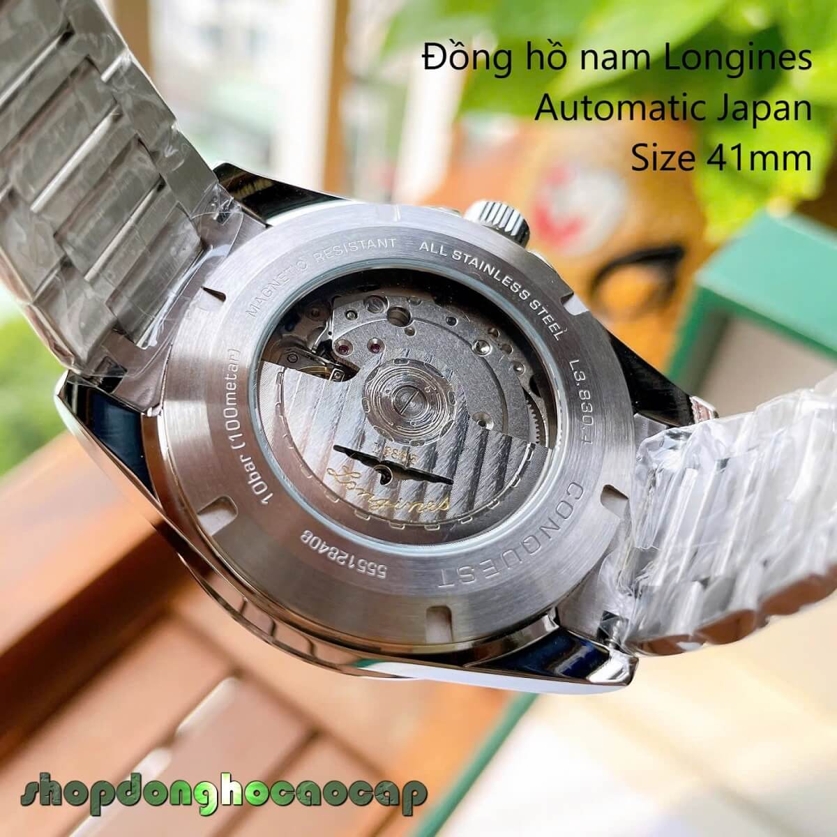 Đồng Hồ Nam Longines Conquest Tự Động Inox Sapphire Mặt Xanh Lá Silver 41mm