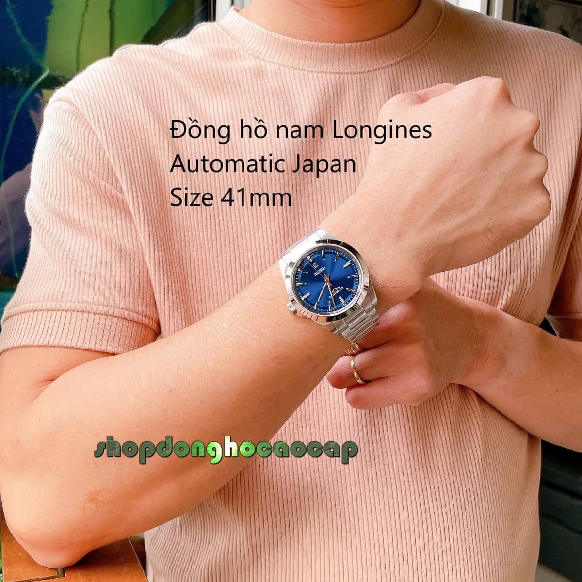 Đồng Hồ Nam Longines Conquest Tự Động Inox Sapphire Mặt Xanh Dương Silver 41mm