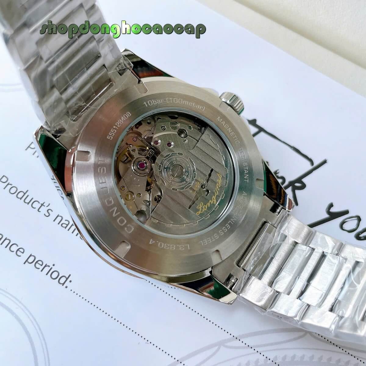 Đồng Hồ Nam Longines Conquest Tự Động Inox Sapphire Mặt Xanh Dương Silver 41mm