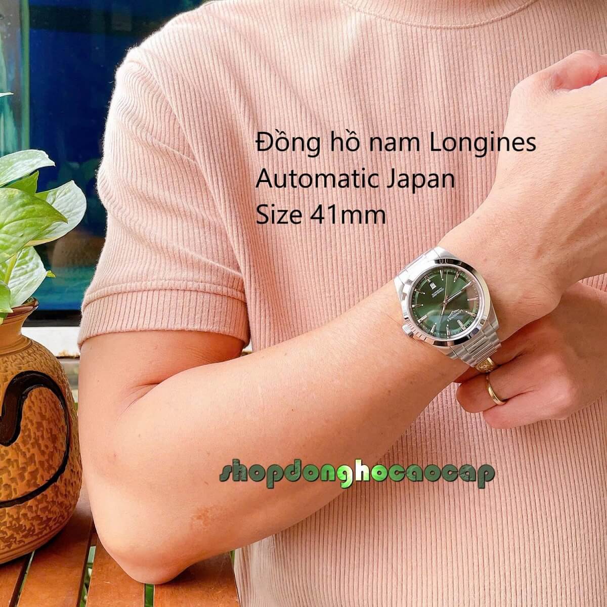 Đồng Hồ Nam Longines Conquest Tự Động Inox Sapphire Mặt Xanh Lá Silver 41mm