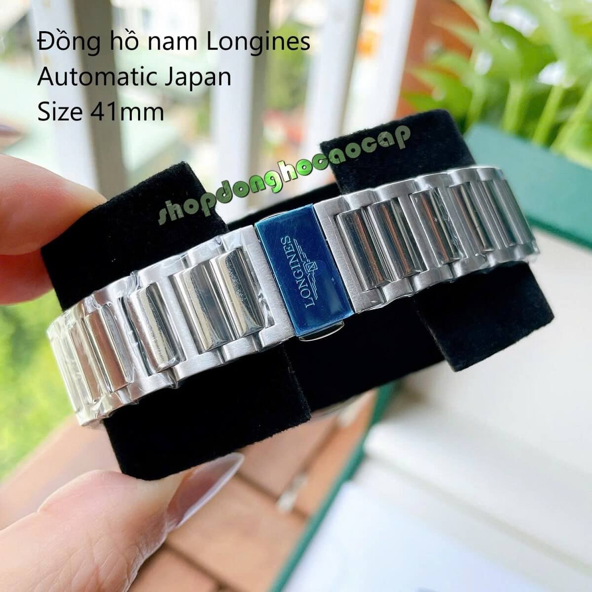 Đồng Hồ Nam Longines Conquest Tự Động Inox Sapphire Mặt Đen Silver 41mm