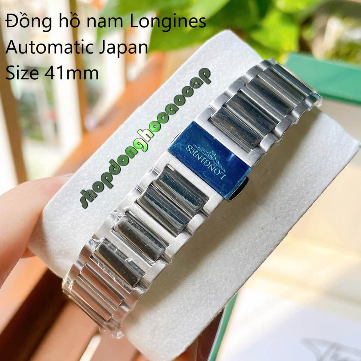 Đồng Hồ Nam Longines Conquest Tự Động Inox Sapphire Mặt Đen Silver 41mm