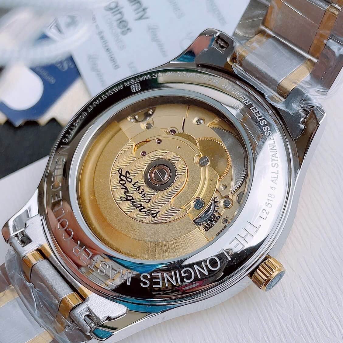 Đồng Hồ Nam Longines Tự Động Size 40mm - Longines Cơ Thụy Sĩ 2836 - Demi Trắng Mặt Diamond