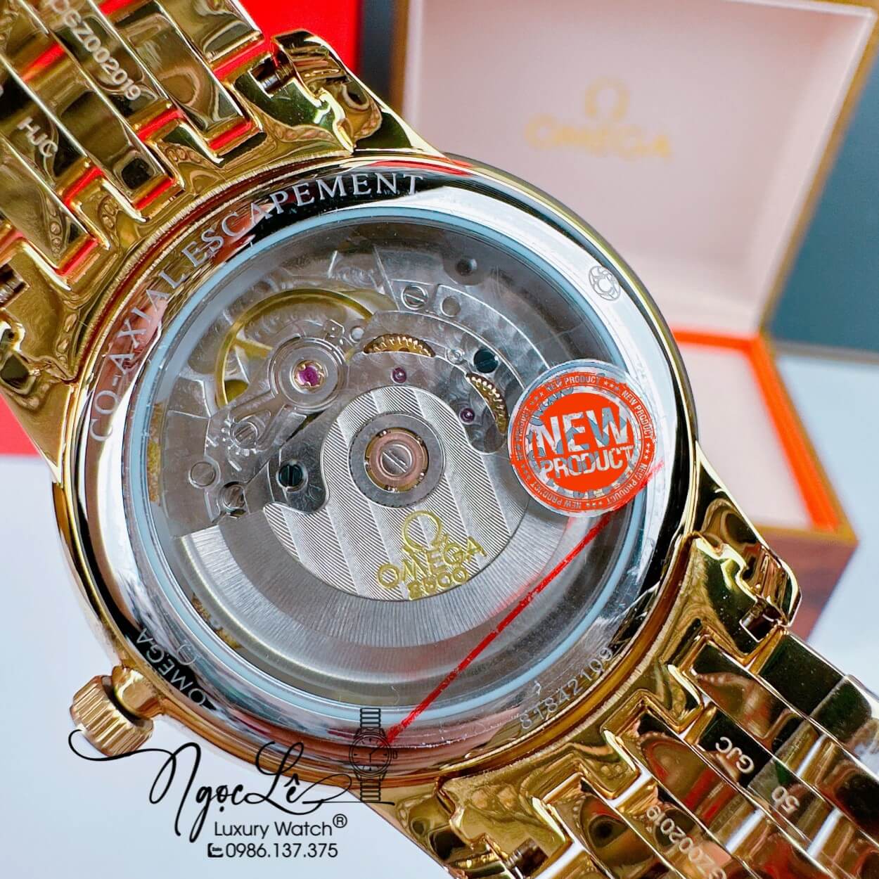 Đồng Hồ Nam Omega Deville Máy Cơ Thụy Sỹ Dây Kim Loại Vàng Mặt Trắng 39mm