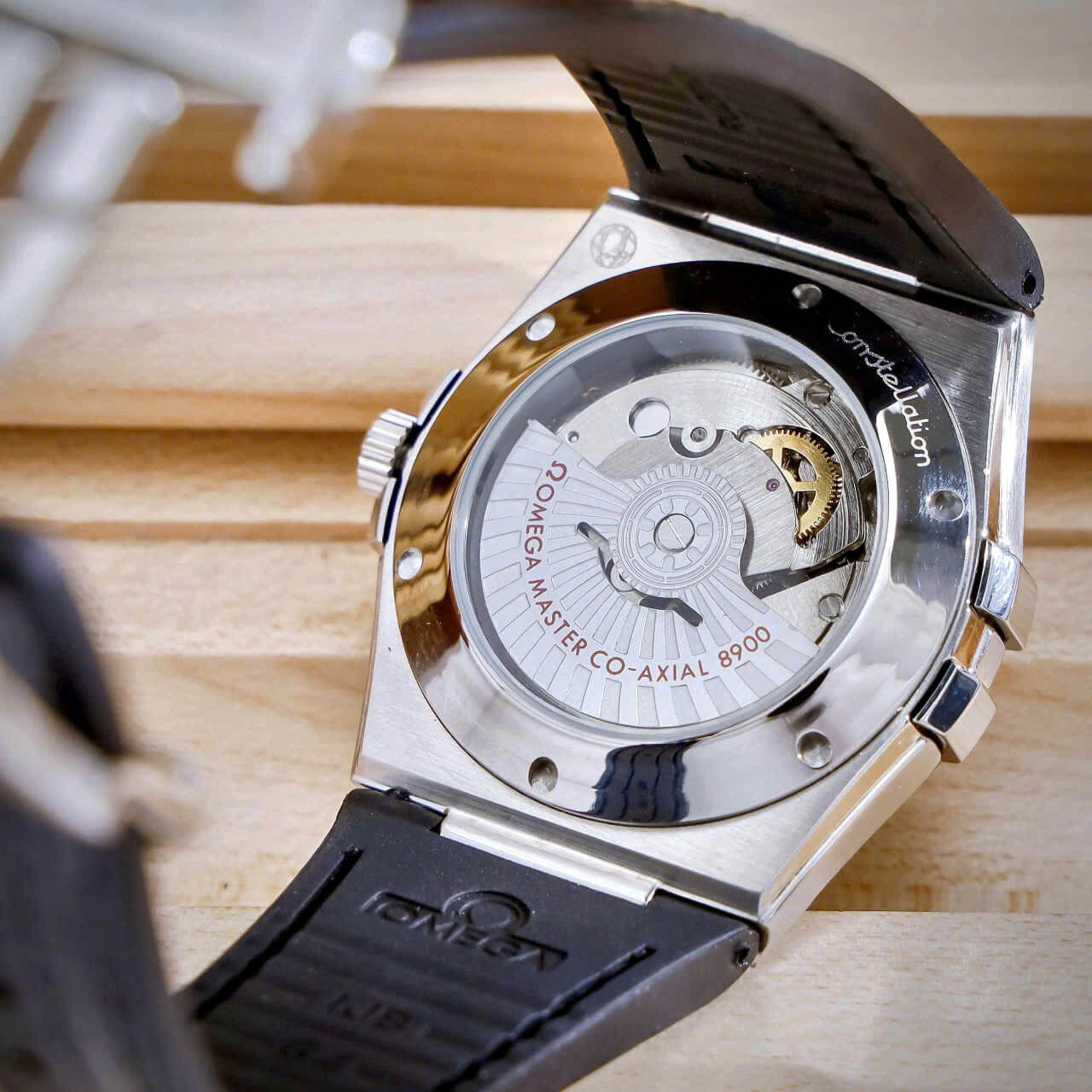 Đồng Hồ Nam Omega Constellation Tự Động Dây Cao Su Bọc Da Đen Vỏ Silver Size 40mm