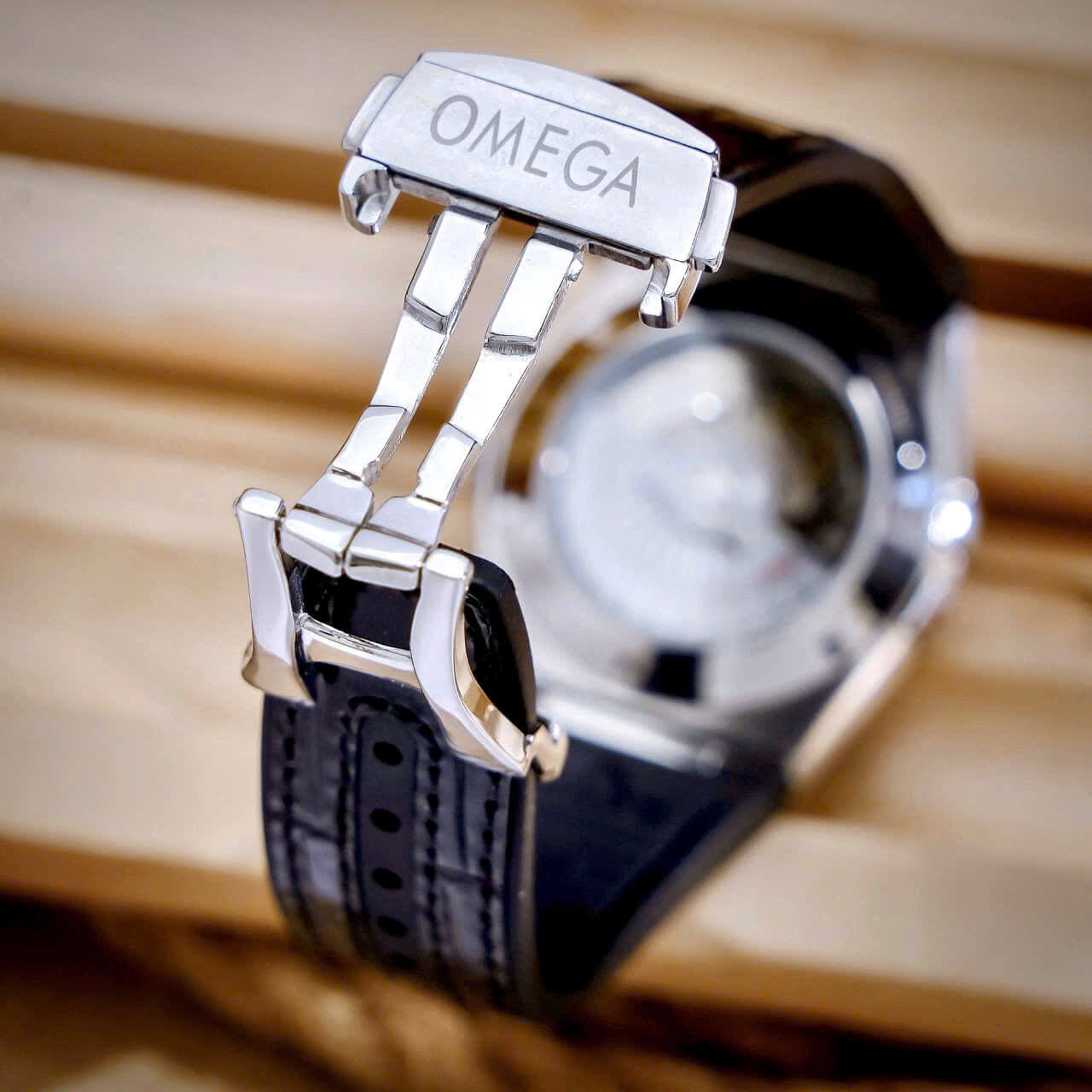 Đồng Hồ Nam Omega Constellation Tự Động Dây Cao Su Bọc Da Đen Vỏ Silver Size 40mm
