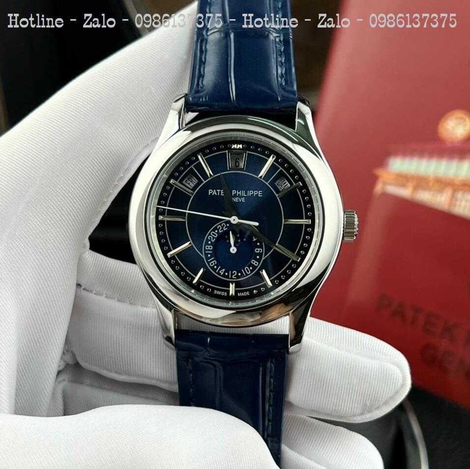 Đồng Hồ Patek Philippe Nam Máy Cơ Siêu Cấp Xanh Silver 40mm