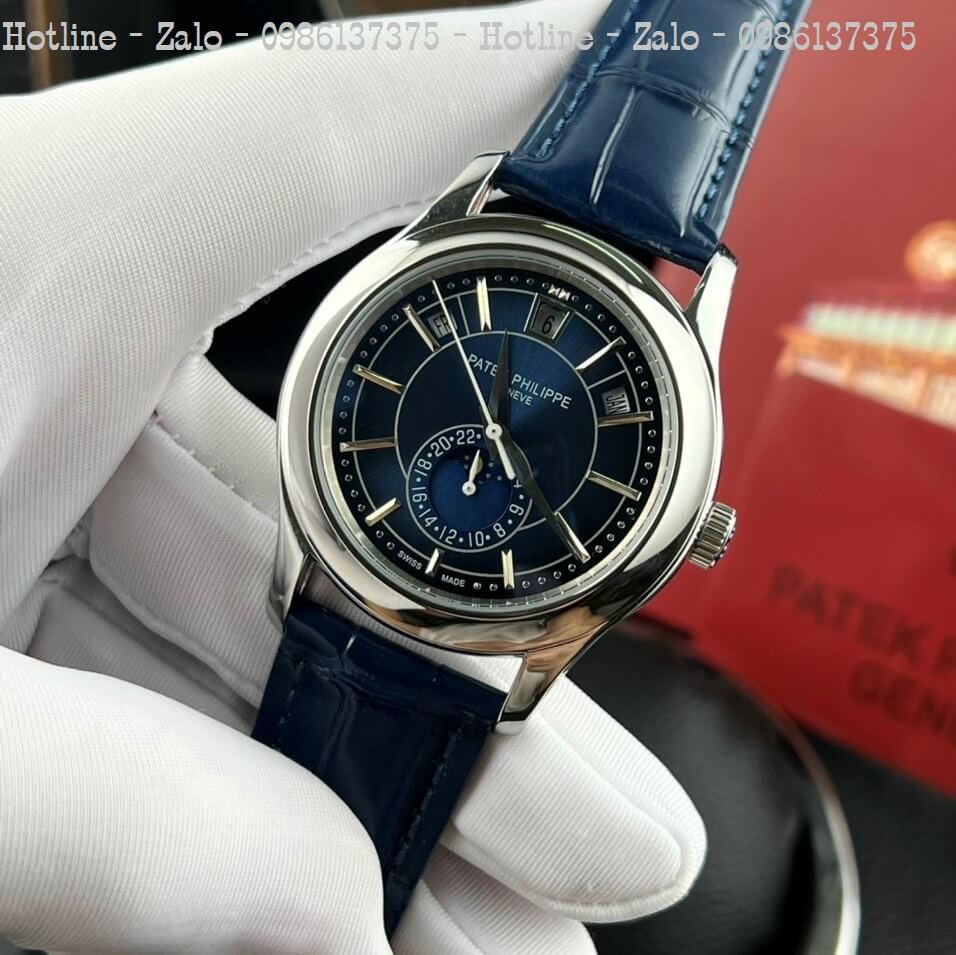 Đồng Hồ Patek Philippe Nam Máy Cơ Siêu Cấp Xanh Silver 40mm