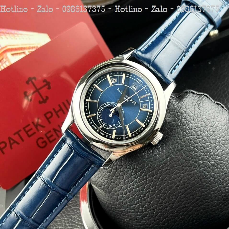 Đồng Hồ Patek Philippe Nam Máy Cơ Siêu Cấp Xanh Silver 40mm