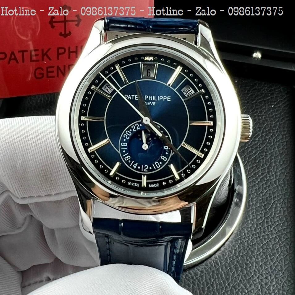 Đồng Hồ Patek Philippe Nam Máy Cơ Siêu Cấp Xanh Mặt Xanh Silver 40mm