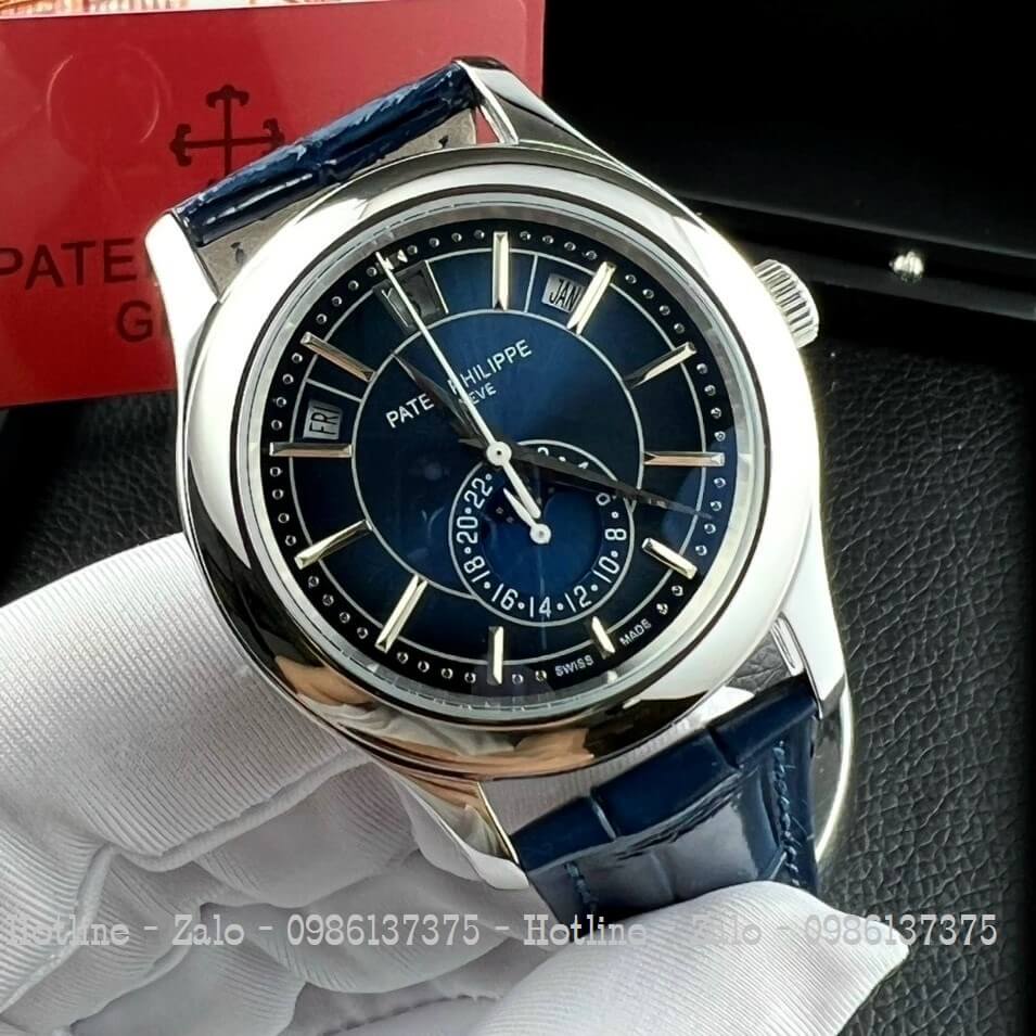 Đồng Hồ Patek Philippe Nam Máy Cơ Siêu Cấp Xanh Silver 40mm