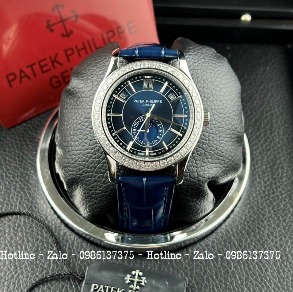 Đồng Hồ Patek Philippe Nam Máy Cơ Siêu Cấp Xanh Silver 40mm