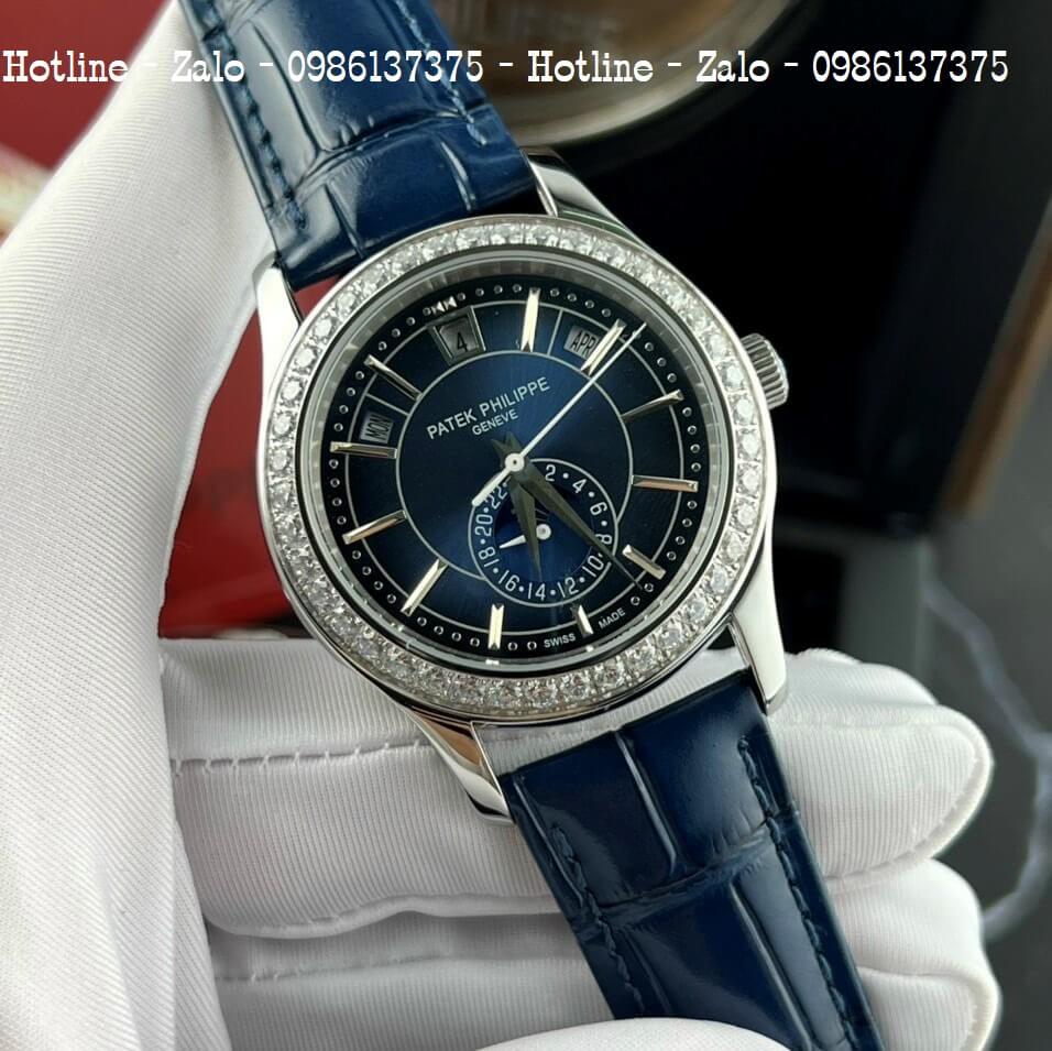 Đồng Hồ Patek Philippe Nam Máy Cơ Siêu Cấp Xanh Silver 40mm