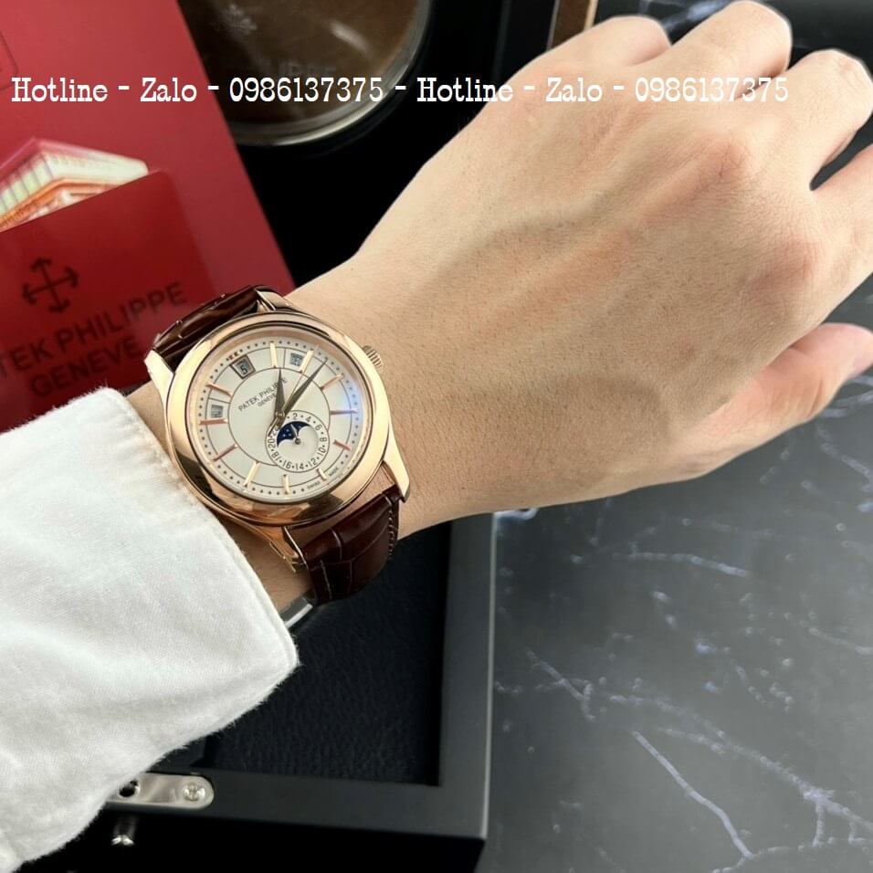 Đồng Hồ Patek Philippe Nam Máy Cơ Siêu Cấp Nâu Rose 40mm