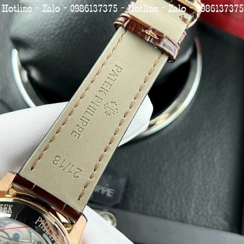 Đồng Hồ Patek Philippe Nam Máy Cơ Siêu Cấp Nâu Rose 40mm