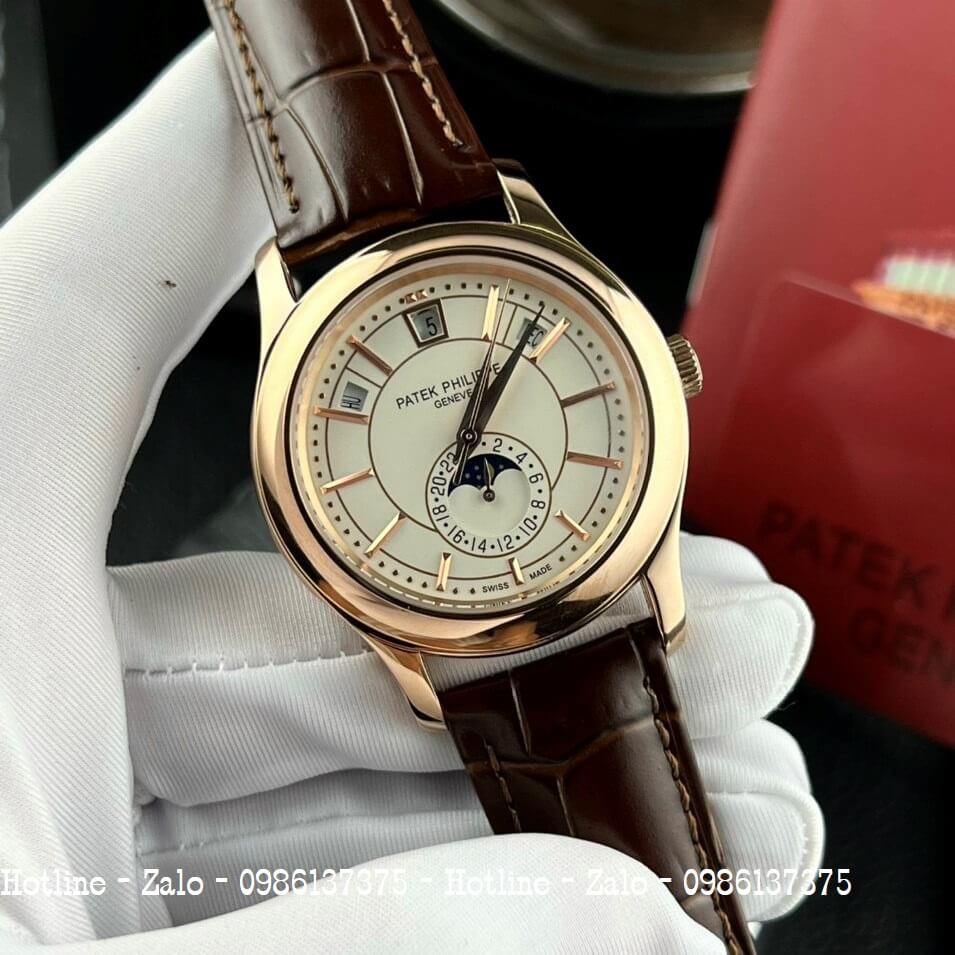 Đồng Hồ Patek Philippe Nam Máy Cơ Siêu Cấp Nâu Rose 40mm