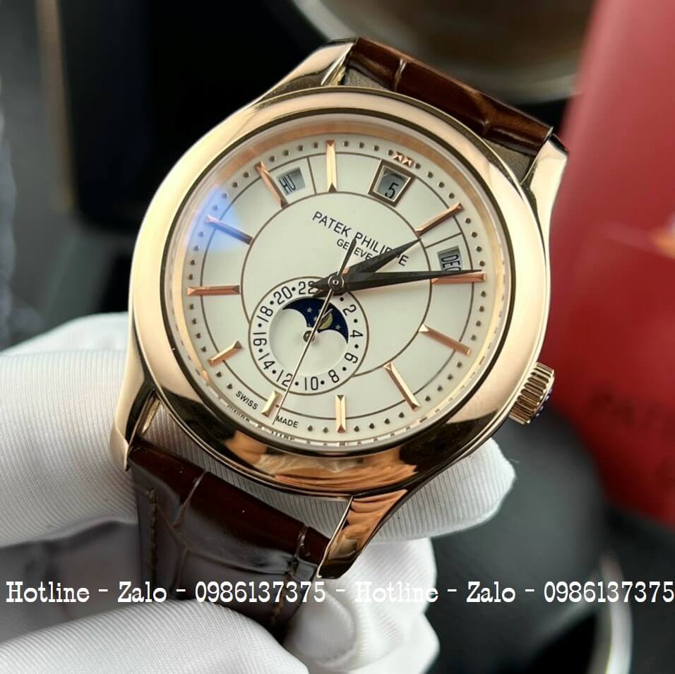 Đồng Hồ Patek Philippe Nam Máy Cơ Siêu Cấp Nâu Rose 40mm