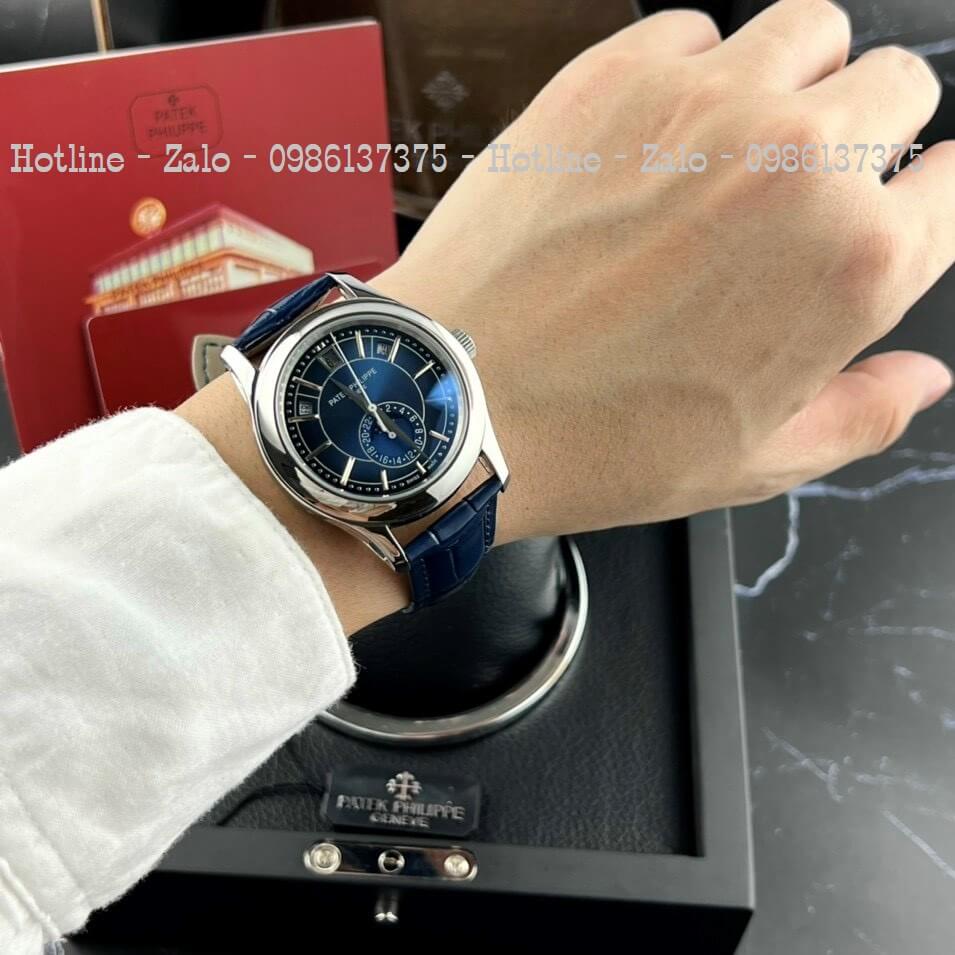 Đồng Hồ Patek Philippe Nam Máy Cơ Siêu Cấp Xanh Silver 40mm