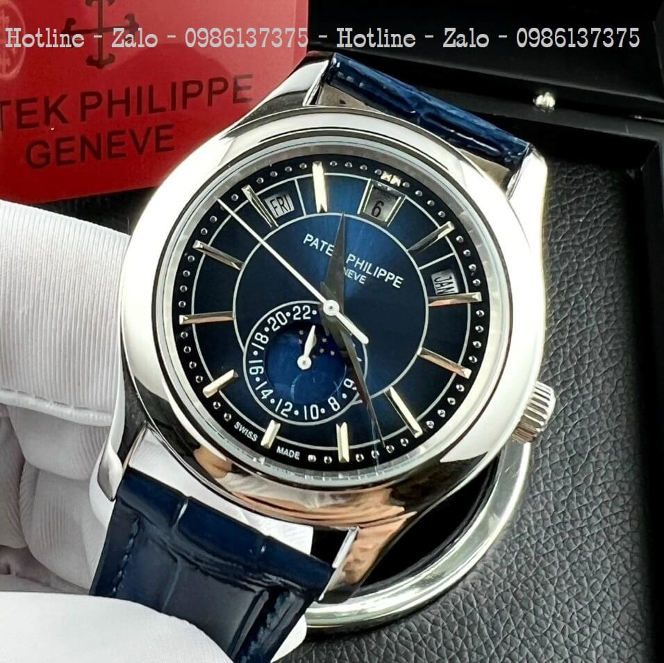 Đồng Hồ Patek Philippe Nam Máy Cơ Siêu Cấp Xanh Silver 40mm