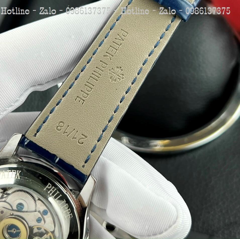 Đồng Hồ Patek Philippe Nam Máy Cơ Siêu Cấp Xanh Silver 40mm