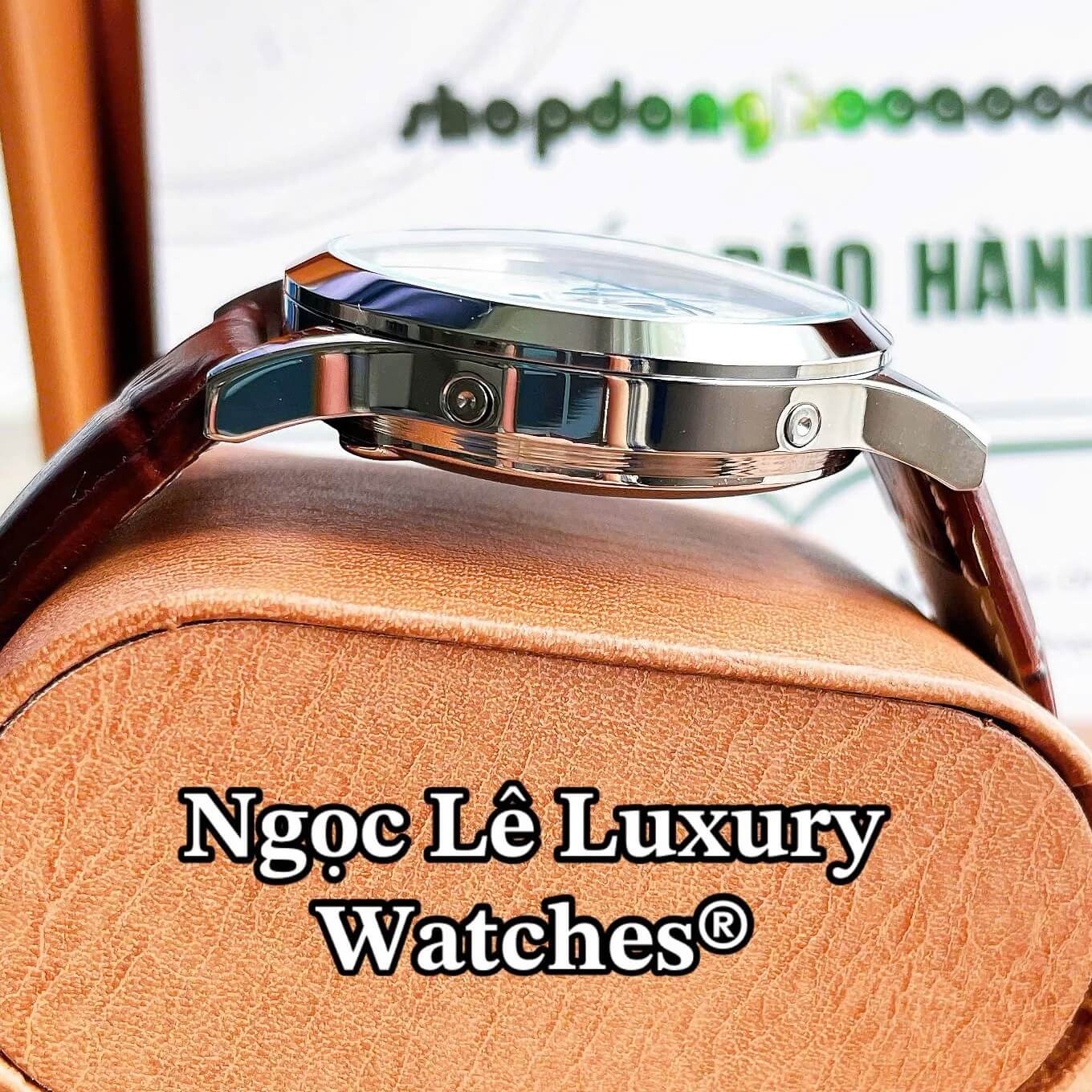 Đồng Hồ Nam Patek Philippe Complications Tự Động Dây Da Nâu Mặt Trắng Vỏ Silver Size 40mm