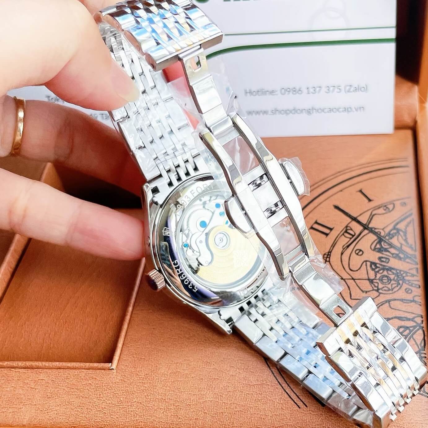 Đồng Hồ Nam Patek Philippe Complications Tự Động Dây Kim Loại Demi Vàng Hồng Mặt Trắng Size 40mm