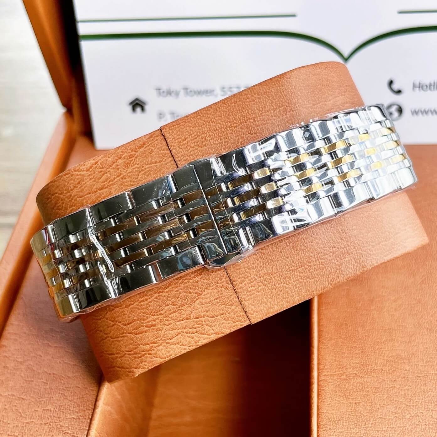 Đồng Hồ Nam Patek Philippe Complications Tự Động Dây Kim Loại Demi Vàng Hồng Mặt Đen Size 40mm