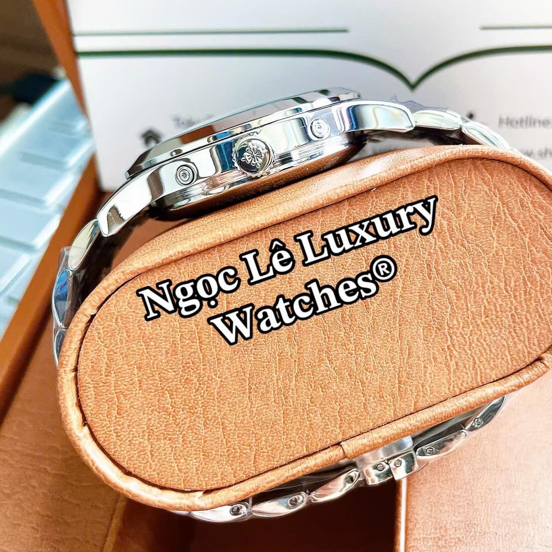 Đồng Hồ Nam Patek Philippe Complications Tự Động Dây Kim Loại Màu Bạc Mặt Trắng Size 40mm