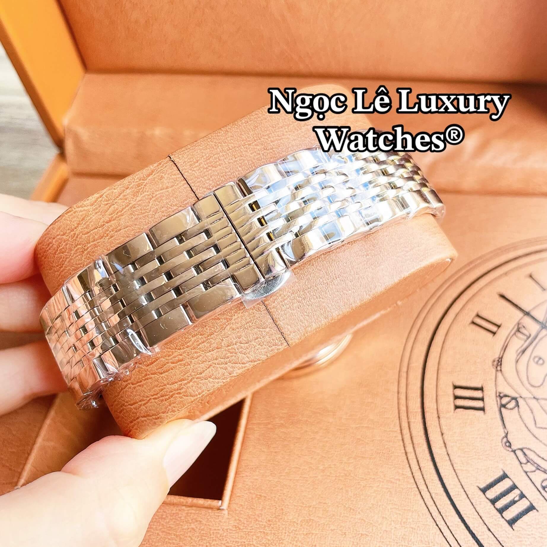 Đồng Hồ Nam Patek Philippe Complications Tự Động Dây Kim Loại Màu Vàng Hồng Mặt Trắng Size 40mm