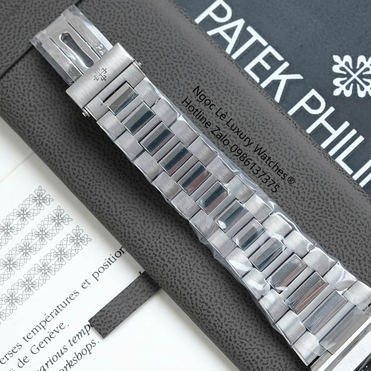 Đồng Hồ Nam Patek Philippe Cubitus Automatic Dây Thép Silver Mặt Đen Size 40mm