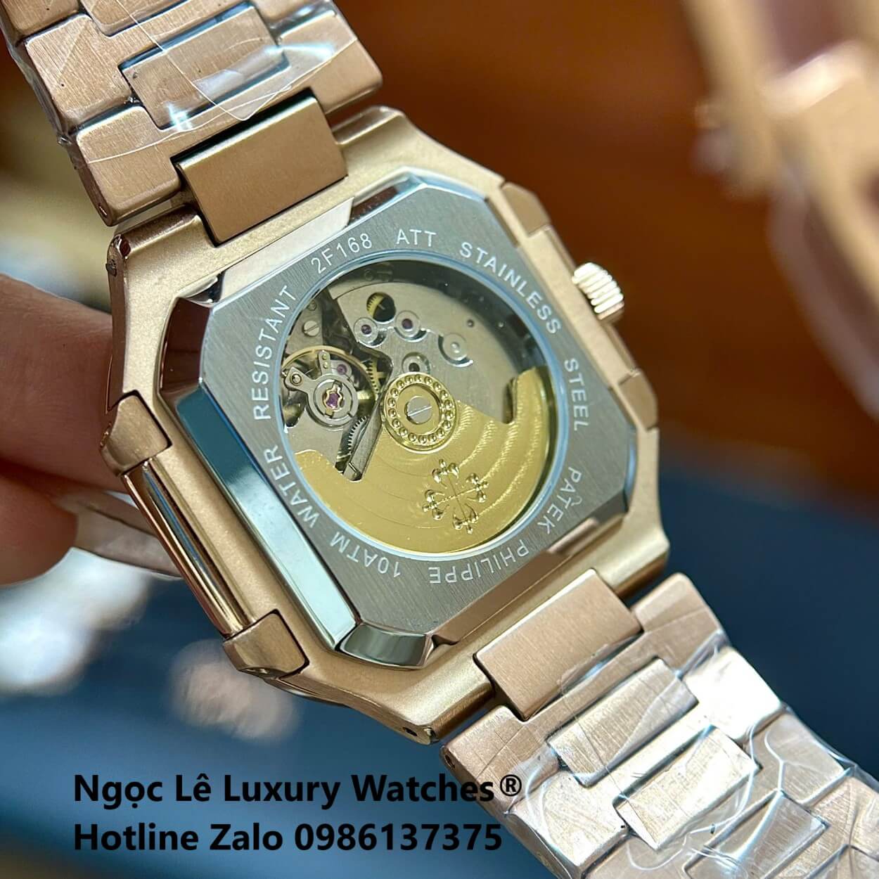 Đồng Hồ Nam Patek Philippe Cubitus Automatic Vàng Hồng Mặt Trắng Size 40mm