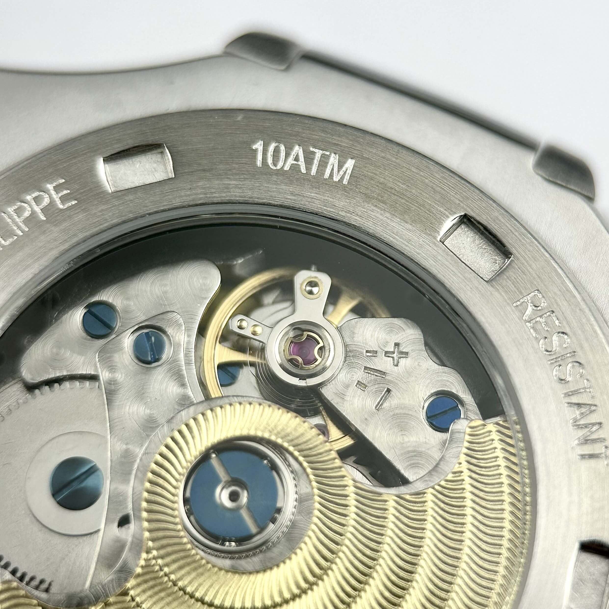 Đồng Hồ Nam Patek Philippe Nautilus Tự Động Dây Da Đen Mặt Đen Đính Đá Silver Size 40mm