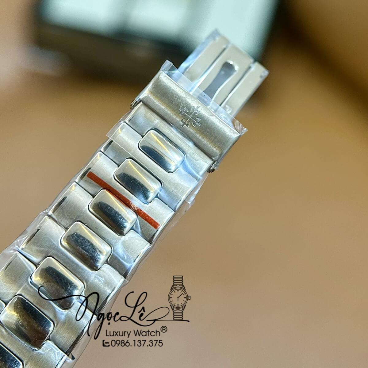 Đồng Hồ Nam Patek Philippe Nautilus Tự Động Dây Kim Loại Rose Mặt Nâu Size 40mm
