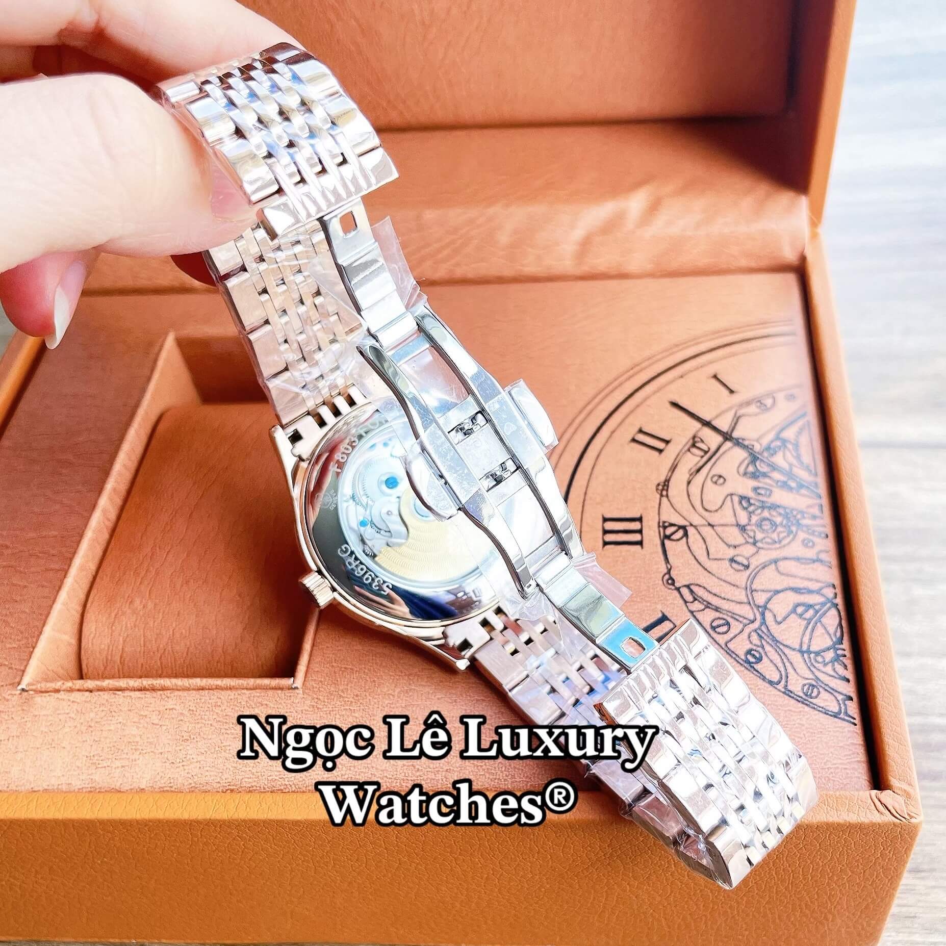 Đồng Hồ Nam Patek Philippe Complications Tự Động Dây Kim Loại Màu Vàng Hồng Mặt Trắng Size 40mm