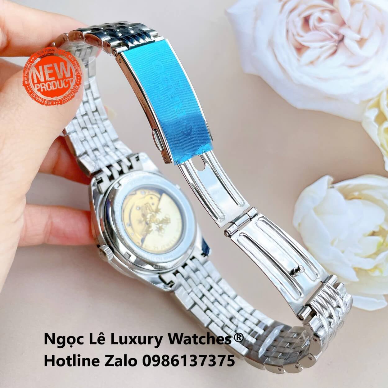 Đồng Hồ Nam Rado Golden Horse Automatic Cao Cấp Dây Bạc Mặt Ombre Xanh Lá Size 40mm - Sapphire