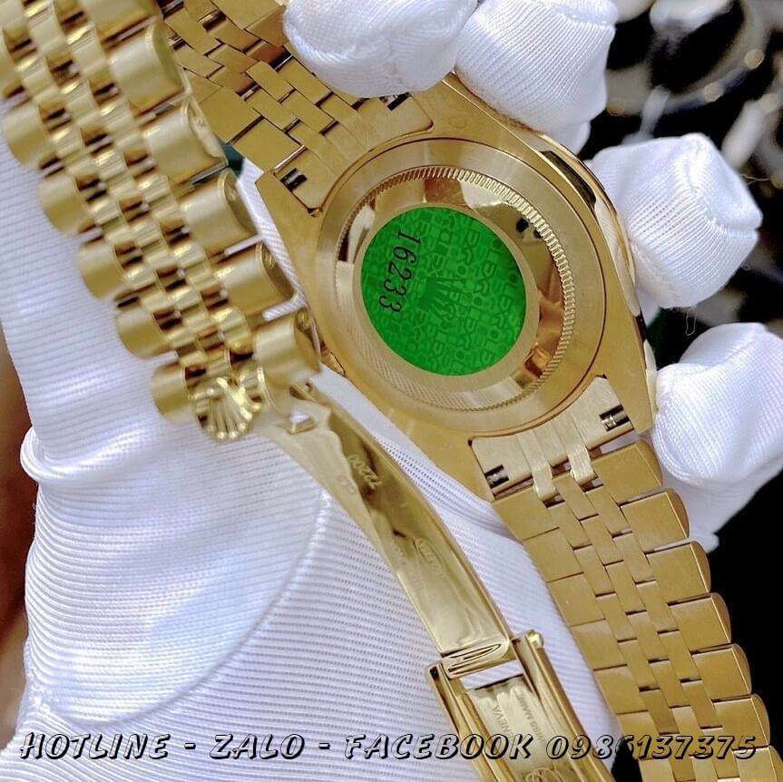 Đồng Hồ Rolex Nữ Demi Vàng Mặt Xanh Ngọc Máy Pin 32mm